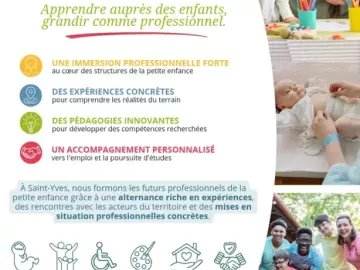 CAP AEPE :  une voie de passion !

À St Yves, on ne “subit” pas son avenir : on le construit avec des enfants, des sourires et des déclics.
Et pendant que...